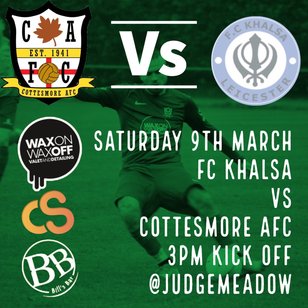 Tomorrow we travel to FC Khalsa in a 3pm kick off at Judgemeadow #upthecotts💚🚜