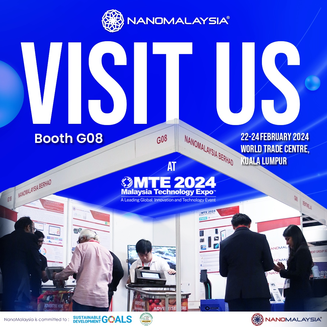 Join us until tomorrow at MTE 2024, WTC, Kuala Lumpur! Explore the forefront of technology and innovation at our booth.

#NanoMalaysia #nanotechnology #REVOLUTIoNT #mosti #stie #STIpemacuekonomi #MerakyatkanSains #MenginsankanTeknologi #MalaysiaMADANI #MOSTIluarbiasa