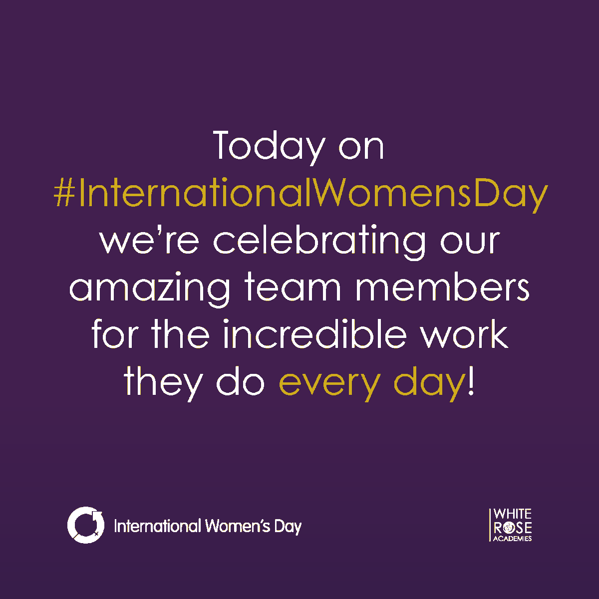 Happy International Women's Day! We recognise and celebrate the invaluable contributions of women across the White Rose Academies Trust and beyond. Your impact is truly remarkable. #IWD2024 @LeedsWestWay @LeedsCityWay @LeedsEastWay @AlderTreeLeeds