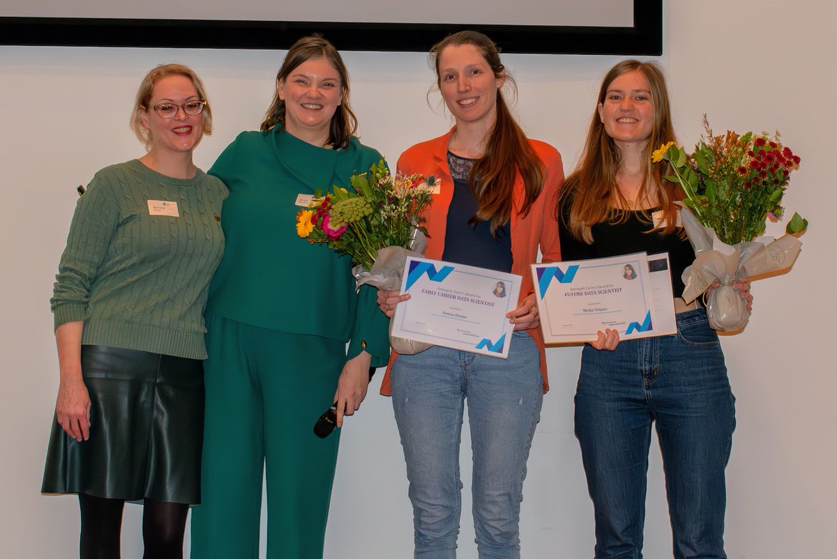 And here a photo from the award ceremony during the #WomenInDataScience Maastricht 2024 conference yesterday! Congratulations to Denise and Meike! 💐
