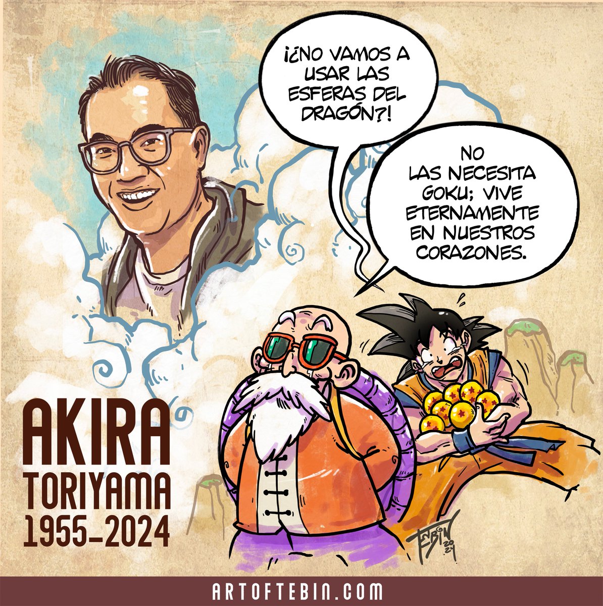 -¡¿No vamos a usar las esferas del dragón?! 
-No las necesita; vive eternamente en nuestros corazones.
Un pequeño homenaje para Akira Toriyama.
Descanse en paz.
#DragonBall #AkiraToriyama #akiratoriyamarip #dbz #toriyamaakira #RIPAkiraToriyama #goku #akira_toriyama #dragonquest