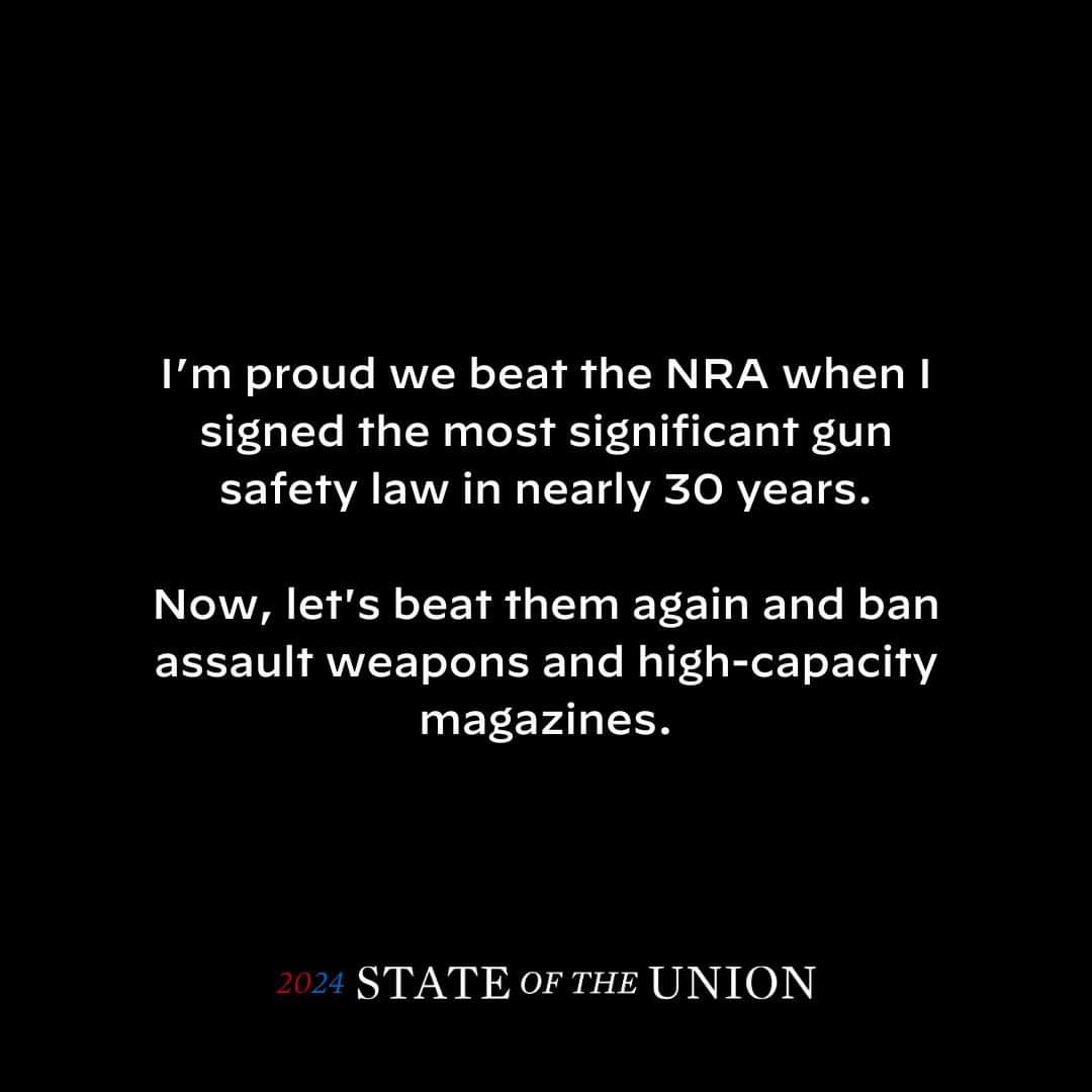 #Biden #SOTU2024 #BanAssaultWeaponsNow