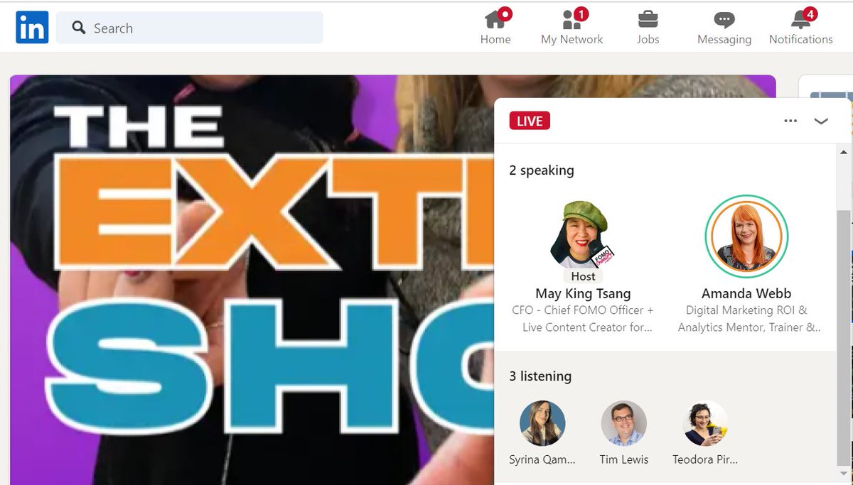 MayKingTea's tweet photo. Just had an amazing live recording of our audio podcast, #TheExtraShot with @Spiderworking
where we discussed this week's:
🏆Internet Winner
👎Internet Loser
and did a deep dive on one of this wk's latest #digitalmarketing news
Thanks for tuning in @StonehamPress + @EmaPirciu https://t.co/daLtuno08E
