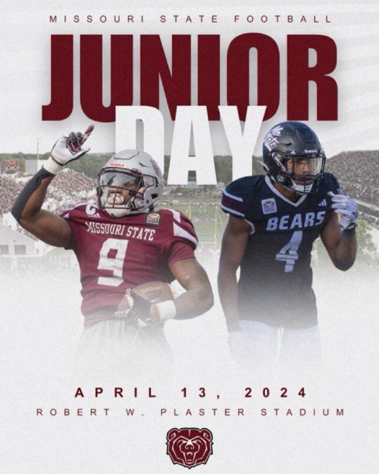 I want to thank @Coach_Dennison for the junior day invite @MOStateFootball #Bears