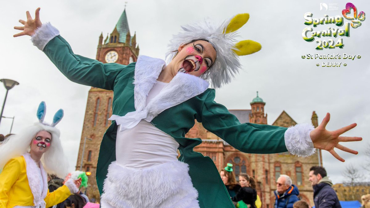 Come along for a Spring-inspired re-imagining of ‘Carnival of Colours’ – on a smaller, bouncier scale! Shake off those winter blues and BOUNCE into Spring with this colourful, fun-filled mini-festival 🐰🎭 📍 Peace Garden ⌚ 1pm - 6pm 👉bit.ly/49zuX5L #VisitDerry