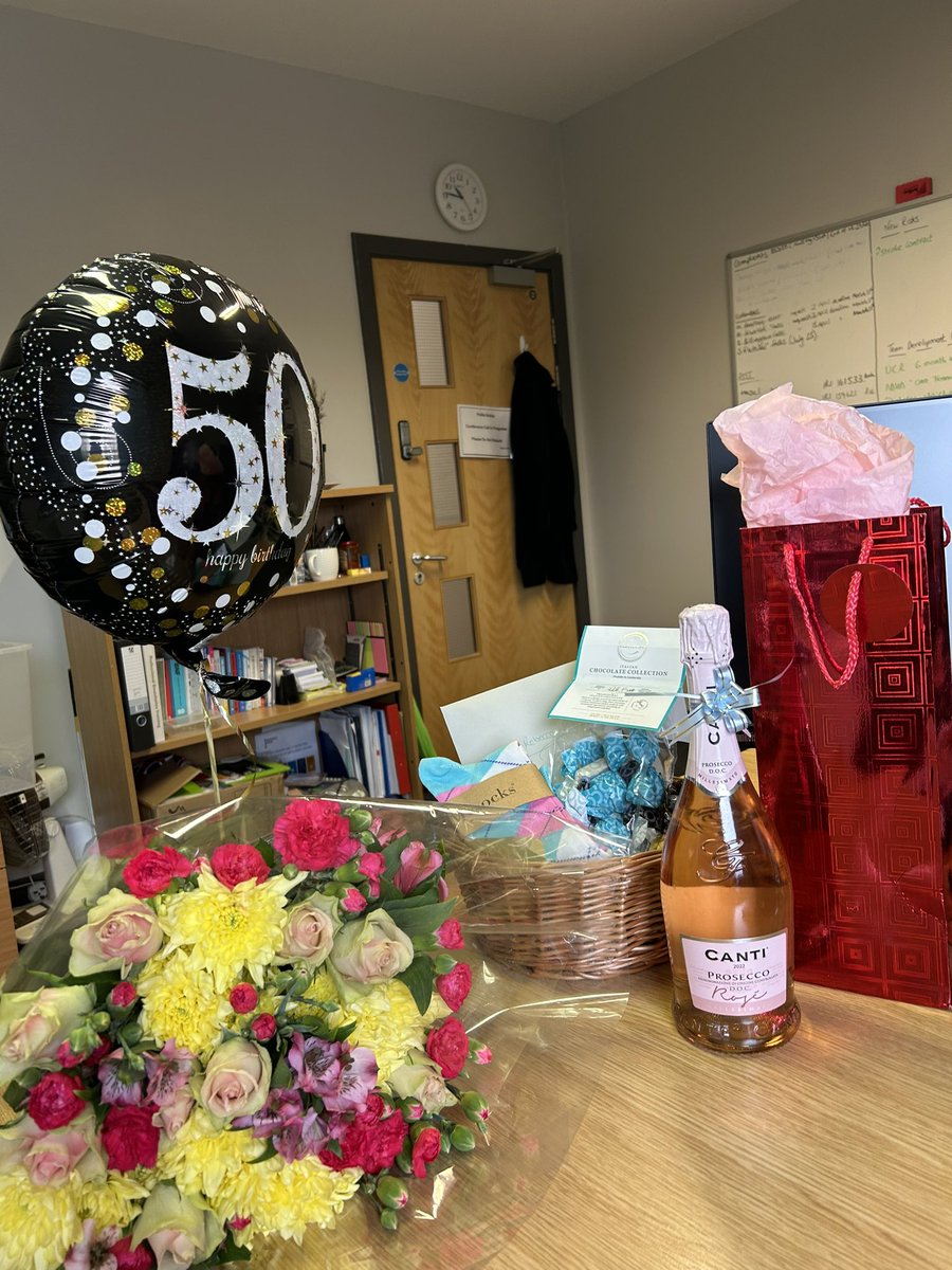 What a lovely start to my big 50 birthday month 💜 thank you very much Doncaster Physical Health care Group - 5 senses at 50 🥰 loving the yoga mat spray and golf socks particularly 🙌 they know me already! @CoraTurner04 @SamBooshare @rdash_nhs
