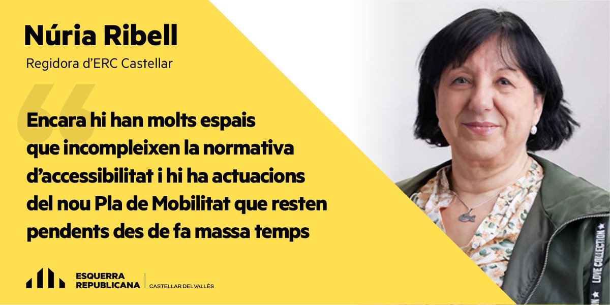 ERC_CastellarV's tweet photo. Compartim l’article que signa la regidora d'#ERCCastellar @nuriaribell , titulat “A Castellar encara queda molta feina a fer per a eliminar barreres”.

📲 https://t.co/hdzqgdmeal

#ElCastellarQueVolem
#TransformemCastellar
#CastellarDelValles https://t.co/8tCLuJerga