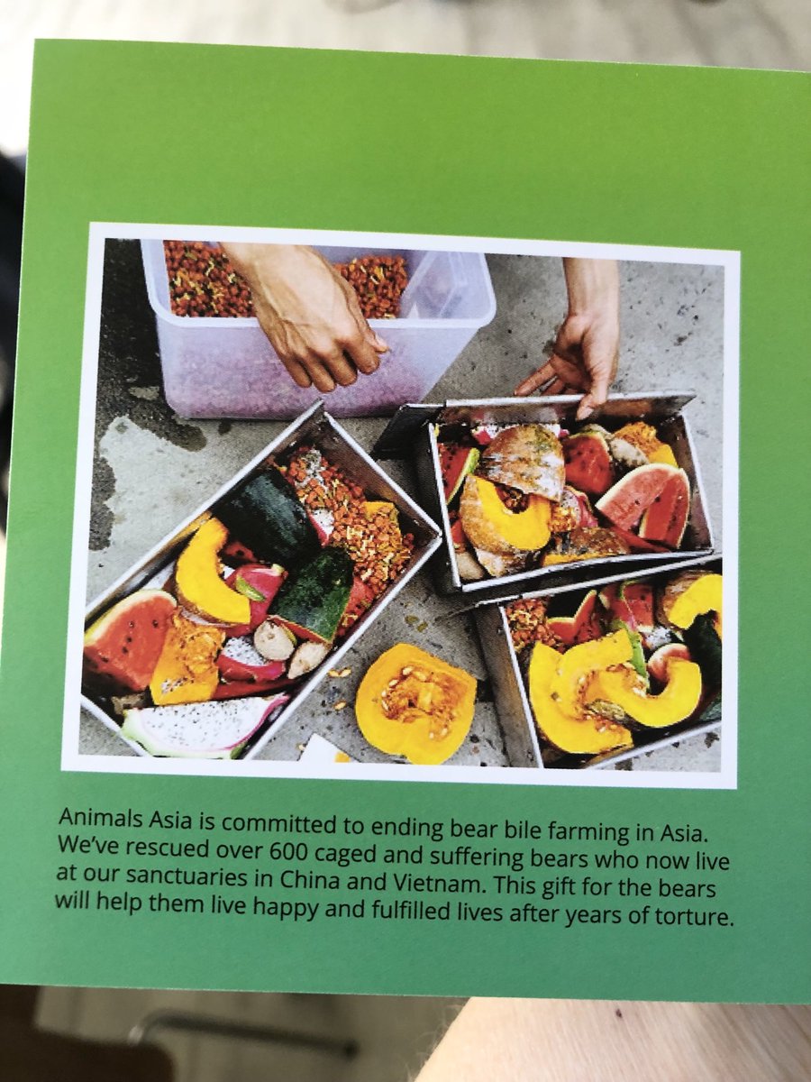 ⁦I received this get-well gift, a picnic for the Moonbears. So wonderful! The picnic is enrichment, but also a way to sneak bears medicine. Thankyou for 25yrs of kindness in action, and putting an end to abhorrent bear bile farming ⁦@AnimalsAsia⁩ ⁦⁦