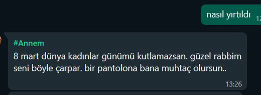 babamın cuma namazında pantolonu patlamış annem simdi camiye pantolon götürüyo aile grubuna mesajı djdkdjsk