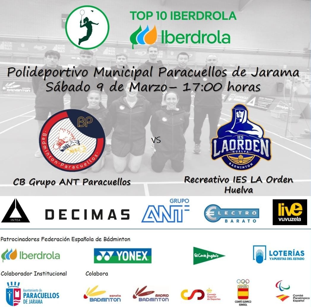 CbParacuellos's tweet photo. Último partido de Liga Regular de la Liga División de Honor #TOP10IBERDROLA
📅 Sábado 9 de Marzo
⌚️ 17: 00
🏟 Pvo. Municipal #Paracuellosdejarama
📺 Directo Youtube #FESBA
🔴CB Grupo ANT Paracuellos
vs
🔵 @CBIESLAORDEN
#Decimas #GRUPOANT #Electrobarato #Livevuvucela #Intea https://t.co/3LJlvah3lo