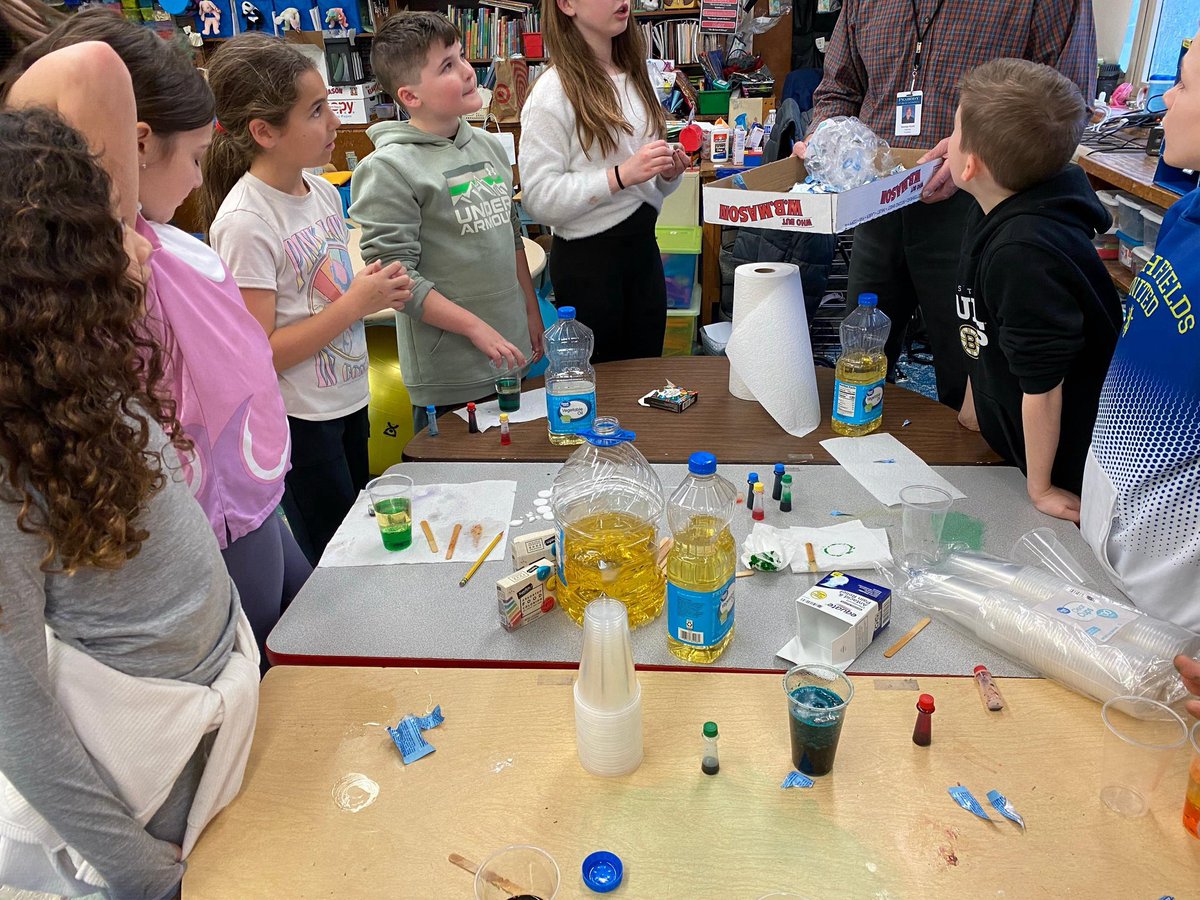 The 4th grade National Honor Society for STEM got a lesson about density from Mr. Hyatt yesterday. <a href="/PeabodyPublic/">Peabody Public</a> <a href="/Peabody_Super/">Dr. Josh Vadala</a>