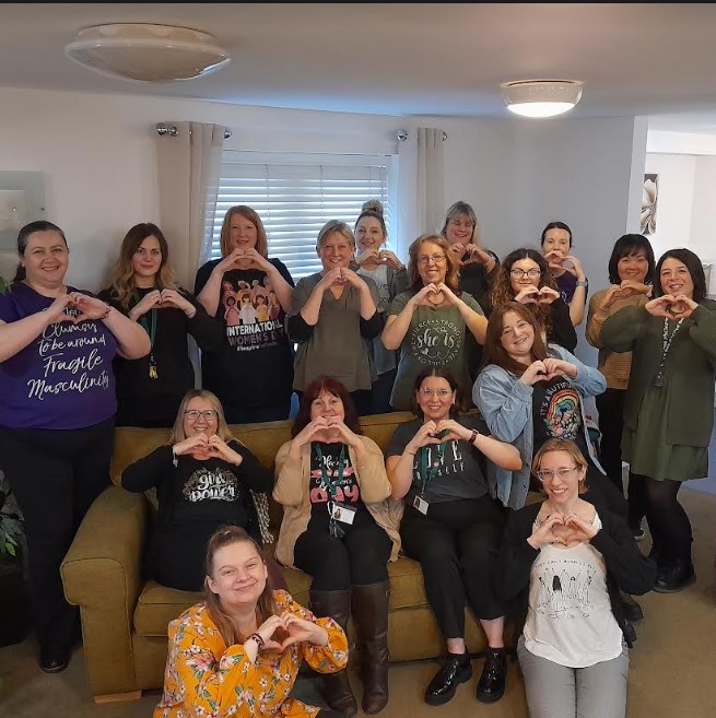 #InspireInclusion on IWD. At work, in school, at home. Change happens when many people take a small step.  The 2024 image is the ‘heart’ pose. Pics of Patron: Mrs Sarah Troughton, Chair: Mrs Nicky Alberry, and a staff team shot. Will you comment with a heart-pose photo?
#IWD2024
