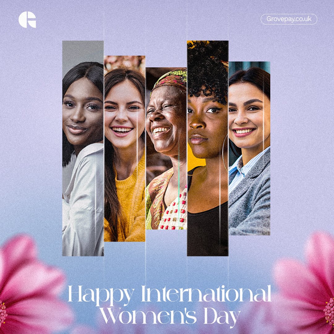 Happy International Women's Day from all of us at Grovepay! 🌟 Today, we honor the incredible women who drive innovation, inspire change, and shape the future. Let's continue to support, uplift, and empower each other. #InternationalWomensDay #WomenInTech #paywithgrovepay