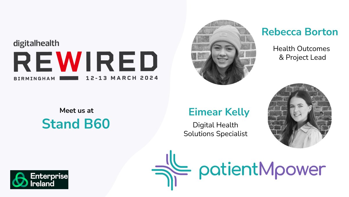 We'll be in London next week for #Rewired24, together with @Entirl Meet @borton_rebecca and Eimear Kelly from the @patientMpower team to learn more about our configurable & interoperable virtual care platform which is supporting new models of care across the NHS and beyond
