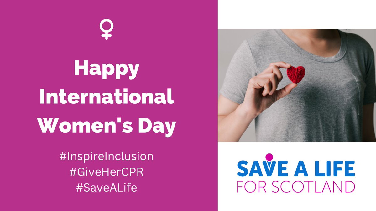SaveALifeForScotland (@savealifescot) on Twitter photo Happy International Women's Day!
#InspireInclusion #GiveHerCPR #SaveALife #IWD2024
<a href="/womensday/">Women's Day</a> Happy International Women's Day!
#InspireInclusion #GiveHerCPR #SaveALife #IWD2024
<a href="/womensday/">Women's Day</a>