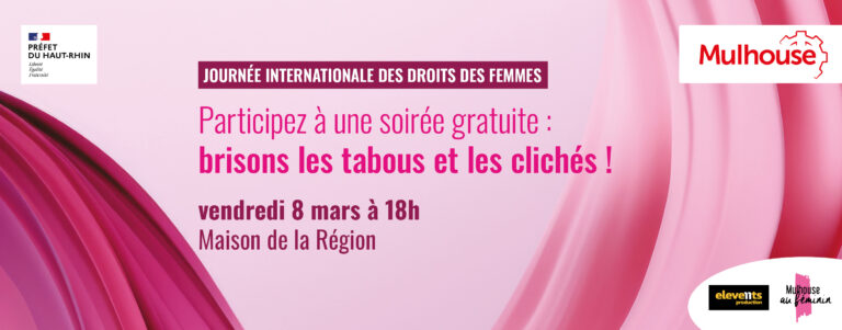 [#8Mars] 🌸 En cette Journée internationale des droits des femmes, saluons les femmes inspirantes de #Mulhouse et d'ailleurs.

Ne manquez pas le spectacle gratuit : Brisons les tabous et les clichés, ensemble pour l'égalité et le progrès 👏

➡️ + d'infos : mulhouse.fr/soiree-de-la-f…