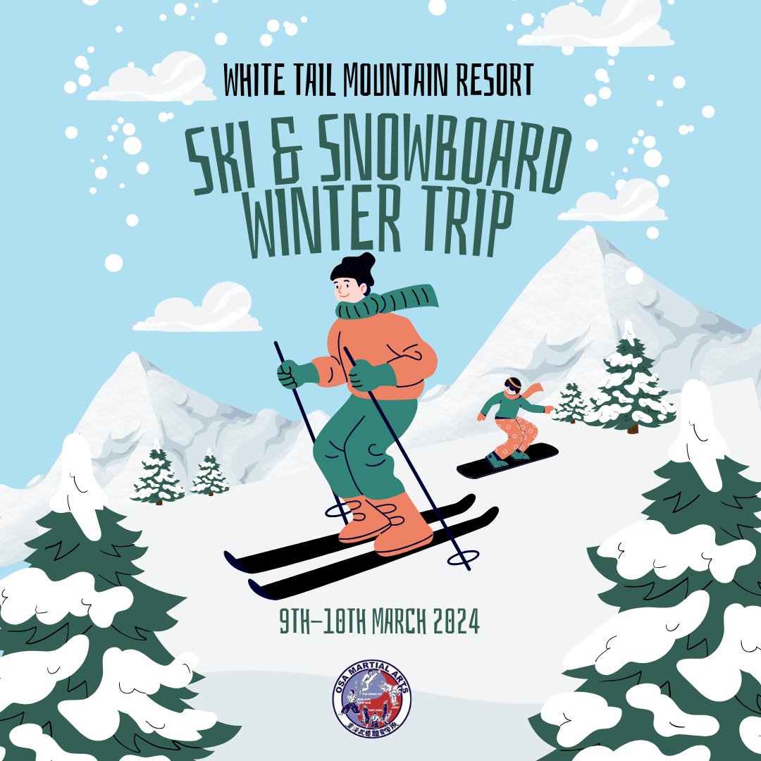 Our OSA Winter trip is skiing/snowboarding and we are leaving TOMORROW!  Let's see you fly down those mountains!  Lessons are available too!  Make sure you register today!  #osafamily #skiing #snowboarding #wintertrip