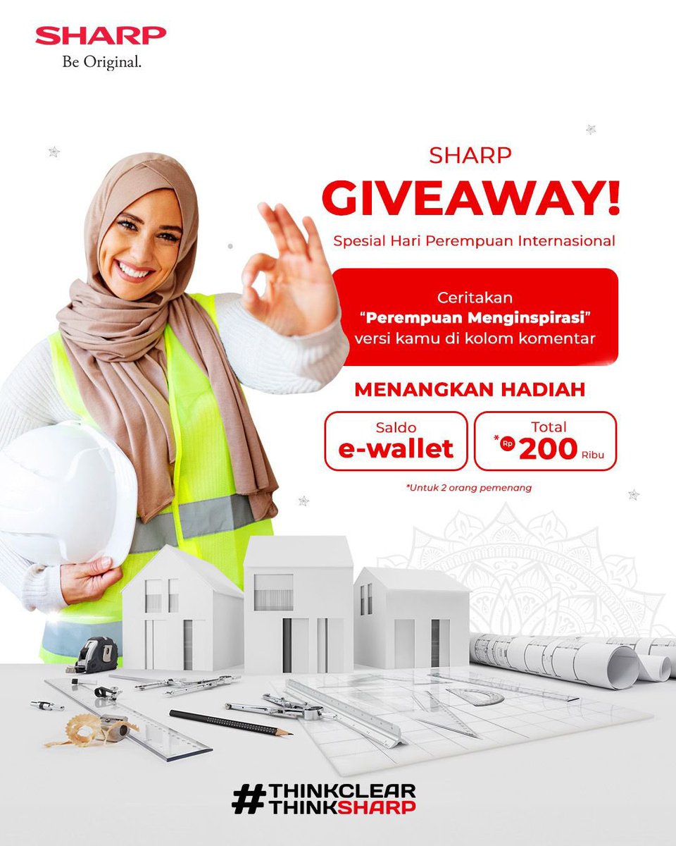 sharpindonesia's tweet photo. SHARP GIVEAWAY spesial Hari Perempuan Internasional!
Yuk, kasih tahu sosok perempuan yang menginspirasi versi kamu. Cara selengkapnya, cek di sini https://t.co/towfF2ngfS
#SHARPGiveaway
#InternationalWomensDay2024
#ThinkClearThinkSharp
#PintarPakaiSharp https://t.co/ZXLTPJ8PrF