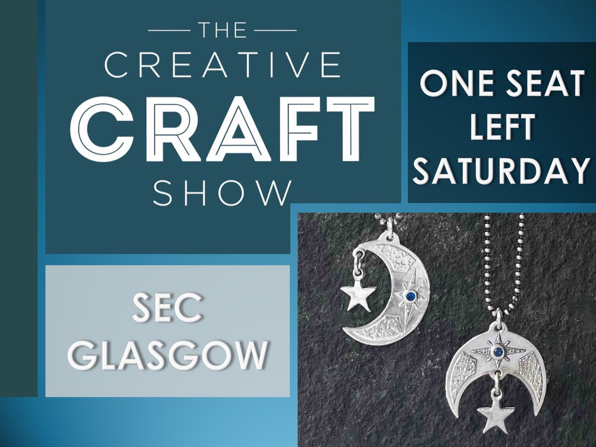Silverliverbird's tweet image. Day 2 of The Creative Craft Show &amp;amp; my classes yesterday and today are sold out. JUST 1 PLACE LEFT ON SATURDAY'S CLASS. BOOK ONLINE TO AVOID DISAPPOINTMENT #https://www.creativecraftshow.co.uk/workshop/creative-glasgow-march-2024/sapphire-moon-silver-pendant-tracey-spurgin-10-30/