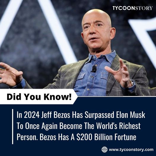 TycoonStoryCo's tweet photo. #DidYouKnow
#bezosmusk #jeffbezos #elonmusk #richestperson #fortuneteller #globalhealth #financialnews #worldsrichest #wealthupdate #BillionaireRace #FinancialSuccess #wealthylifestyle #boatinglife https://t.co/Lv0IC8XRRr