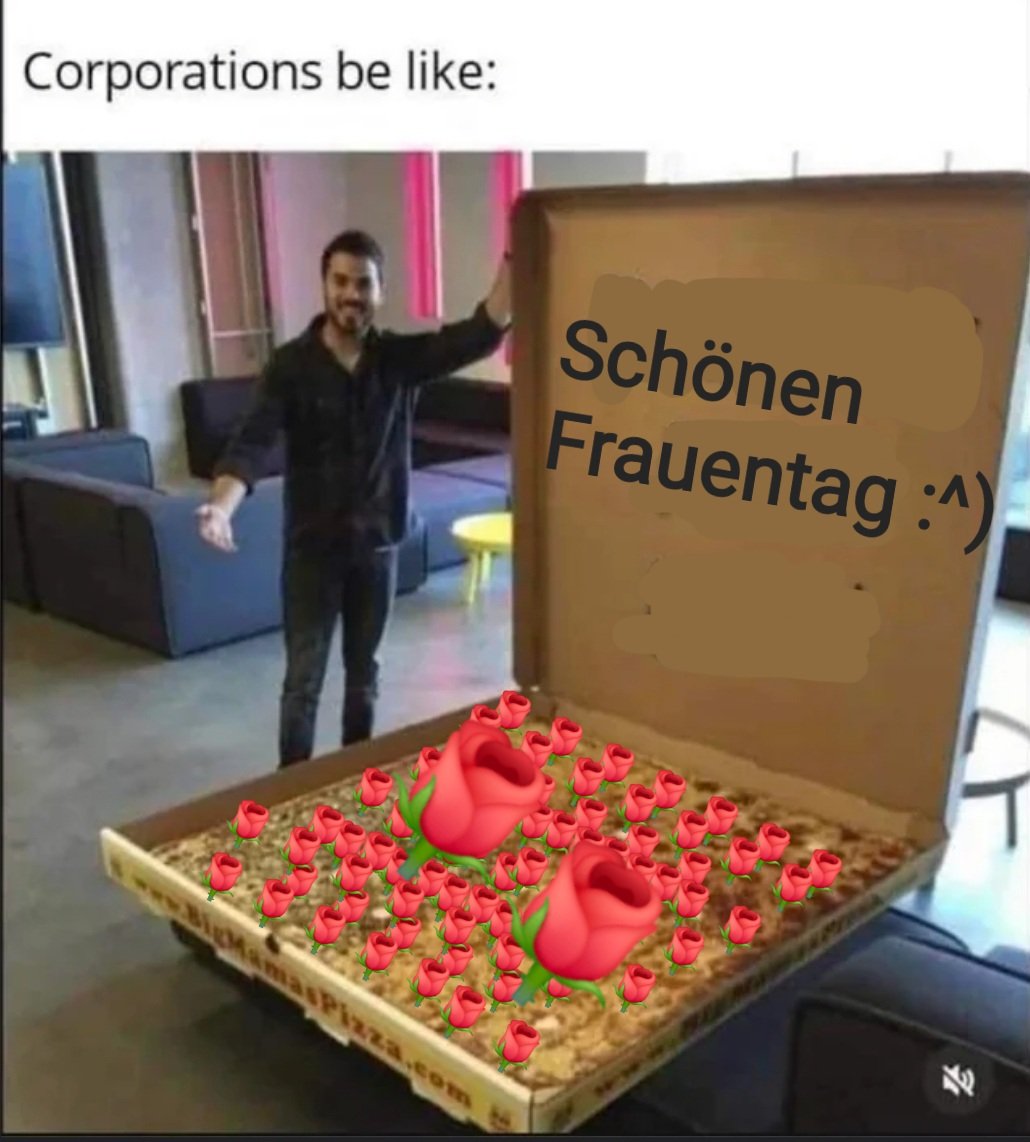 Wozu gleiche Bezahlung wenns einmal im Jahr auch n Blumenstrauß sein kann :^)