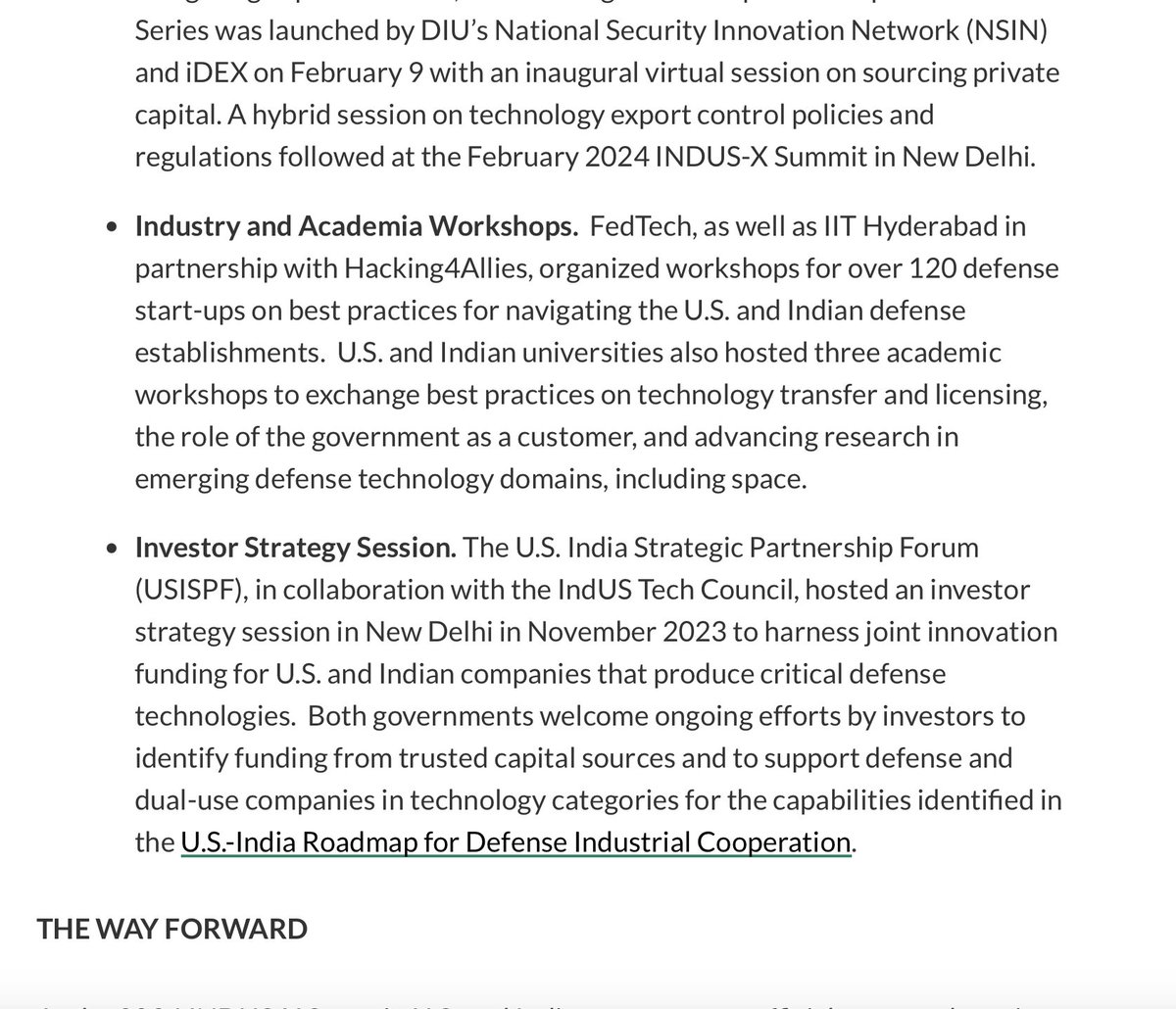 TheIndUSTech's tweet image. 🇺🇸🇮🇳 Honored to share that IndUS Tech Council features  in the latest DoD INDUS X Fact Sheet! 
🚀 Our team's groundbreaking work bridges the innovation gap b/w the U.S. &amp;amp; India, with pride and dedication.  

#Innovate #USIndiaDosti #IndUSTech #TechInnovation