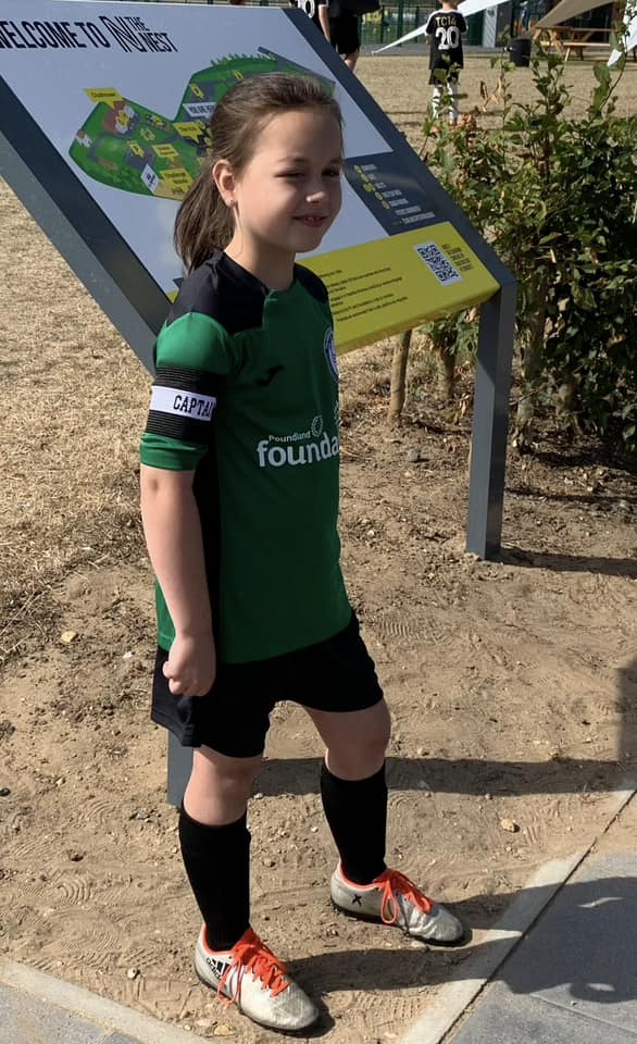 📷 Show us your #GrassrootsLionesses My daughter Amber, the brightest star and grassroots lioness up in heaven. I’m sure she’s still kicking a ball about 💚🖤 #internationalwomensday #grassrootslionesses #girlsfootball #TeamGrassroots #GRF