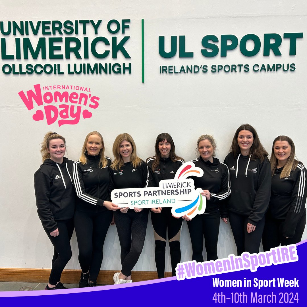 📣 Happy #InternationalWomensDay  

Today, we celebrate the incredible women who make our team shine brighter & all the amazing women in sport,  who inspire us with their dedication, talent, & passion.   

#WomenInSportIRE events: limericksports.ie/women-in-sport…
#ActiveLimerick #IWD2024