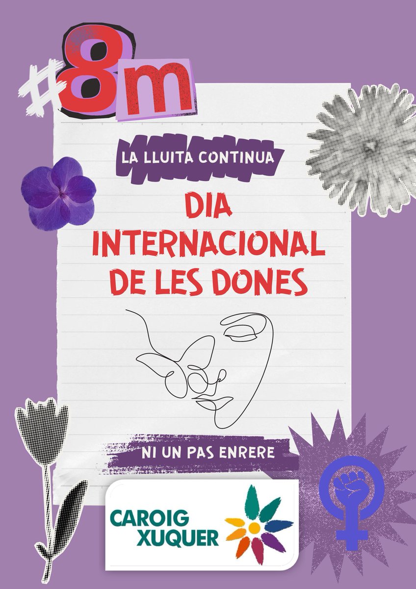 GXuquer's tweet photo. 8 de Març, dia de lluita i reivindicació, dia en el qual cridem alt i clar que estem ací i que no defallirem en la nostra obstinació d’aconseguir l’espai social que ens correspon. La força està en la unió, juntes podrem aconseguir canvis.#TotsElsDiesSón8deMarç 
La lluita continua https://t.co/yn35eYbBZO