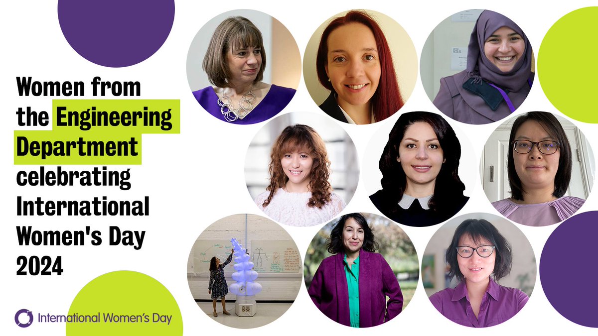 Happy International Women's Day from women in our Engineering Department! We're glad to have you at King's, today and every day! 💜 #IWD2024 #InspireInclusion