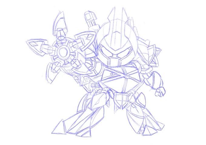 ラフ色々描いてます#SDガンダム 