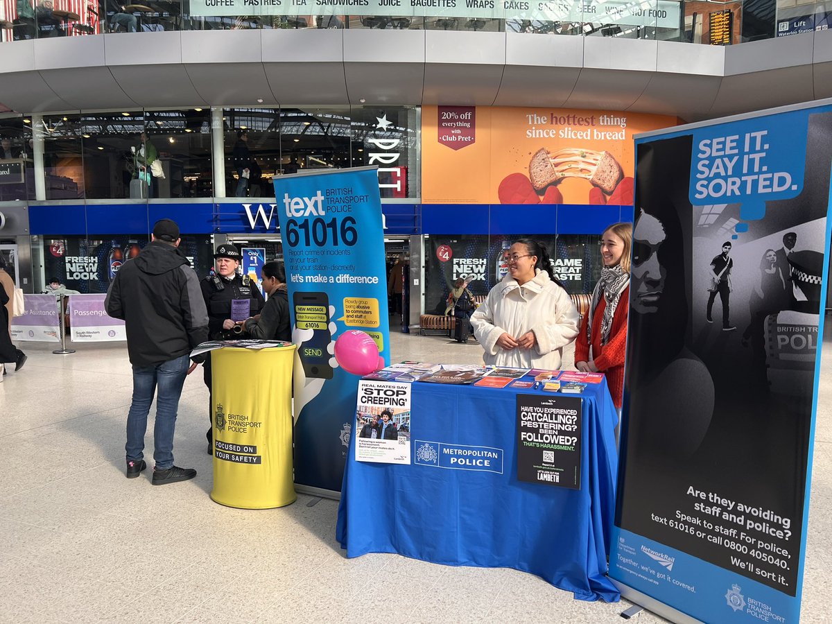 It’s international women’s day today! 🌷 We are out and about at Waterloo on the concourse today with @metpoliceuk @RefugeCharity @lambeth_council @LambethMPS Come and find us and say hello! #InternationalWomensDay