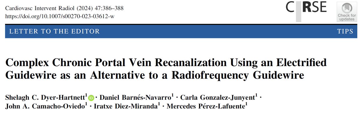Hot off the presses!!
A very useful vascularrevascularization technique when there is nothing else to do...

rdcu.be/dADXU

<a href="/carlagjunyent/">Carla</a> <a href="/iratxedm/">Iratxe Díez</a> <a href="/jcamachomd/">John</a>
