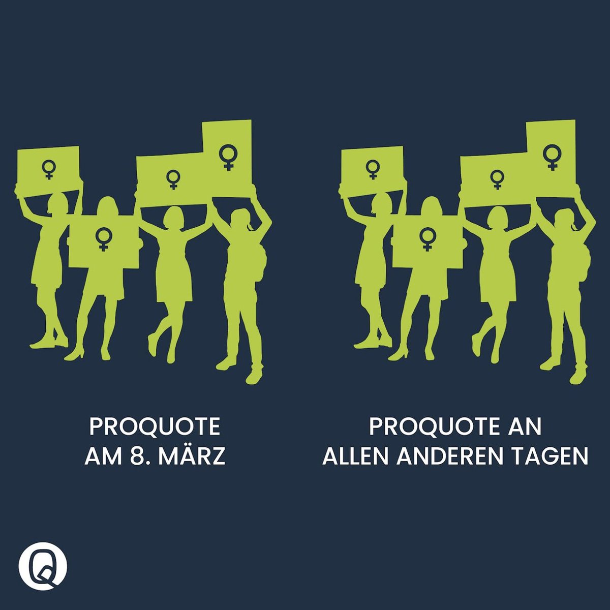 Am 8. März fordern wir:  Chancengleichheit im Journalismus - Jetzt! 
An jedem anderen Tag setzen wir uns genauso 
dafür ein, den Frauenanteil in Führungspositionen &amp; Redaktionen zu erhöhen &amp; eine vielfältige
Berichterstattung zu fördern. 
👉🏼Medienunternehmen: das könnt ihr auch!