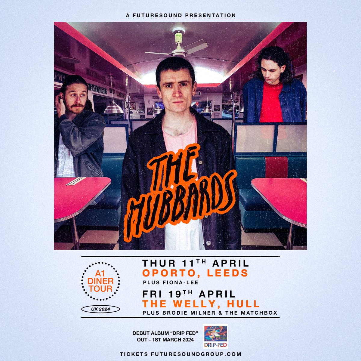 Back on the road again, @thehubbards will be stopping off at @Oportobar alongside support from Fiona-Lee on April 11th & @giveitsomewelly on April 19th joined by @BrodieMilner & @TheMatchboxBand Tickets are on sale now over at futuresoundgroup.com