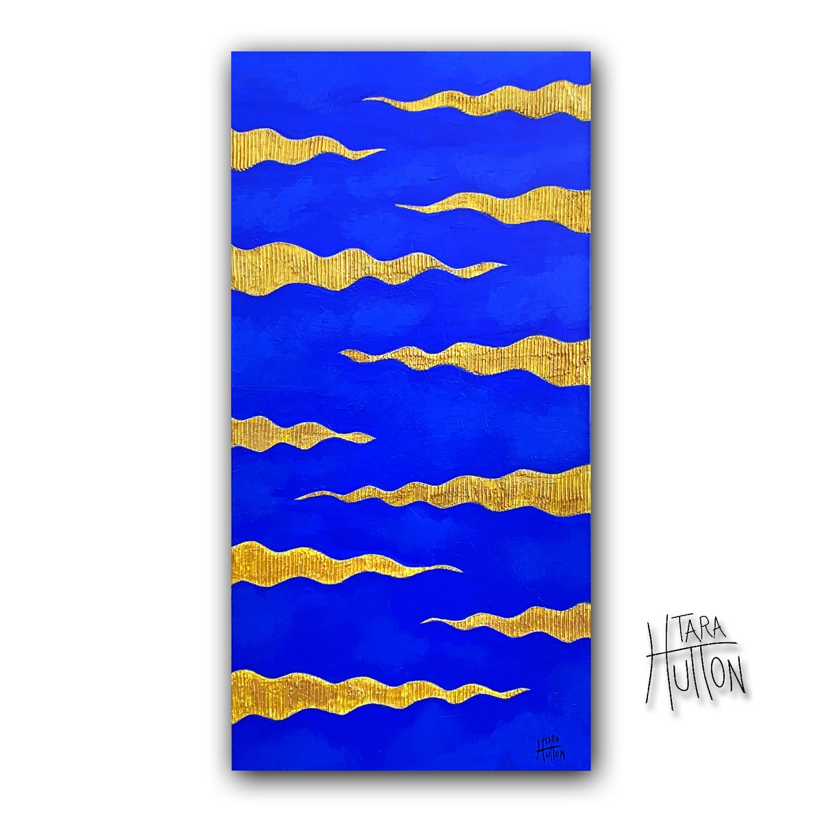 pohoartist's tweet photo. Art Inspiration For Today: Cobalt & Gold by Tara Hutton (American), acrylic on canvas with spackle, size: 24” X 48”, genre: Geometric Art, Modernism, 2024 #cobaltandgold #tarahutton #geometricart #modernism #newcenturyartgallery #fineartamerica https://t.co/LLpSpTNiW9