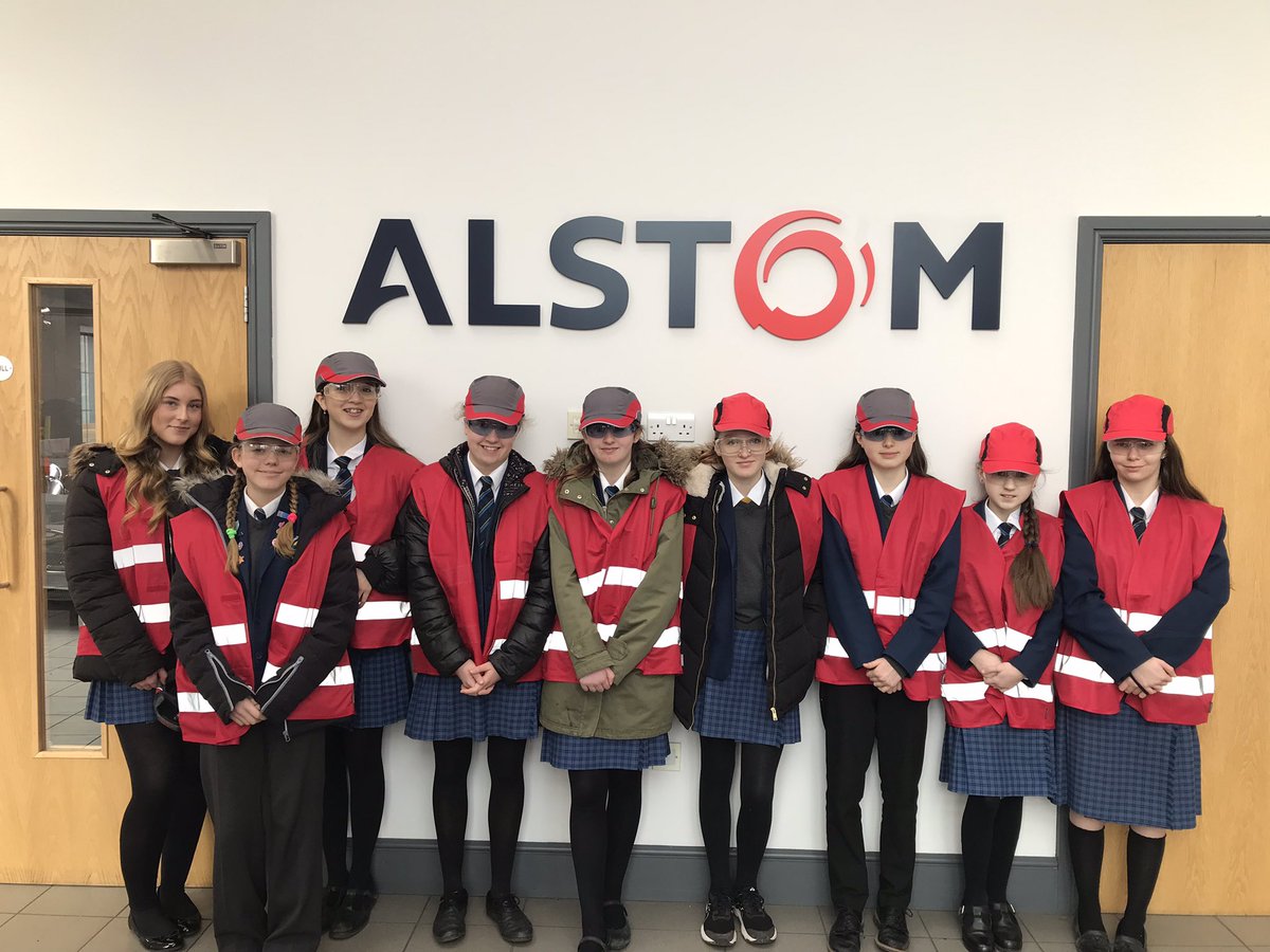 Celebrating #InternationalWomensDay2024 with a Year 9 girls’ trip to @Alstom in Crewe. It’s bogies all the way today!😂