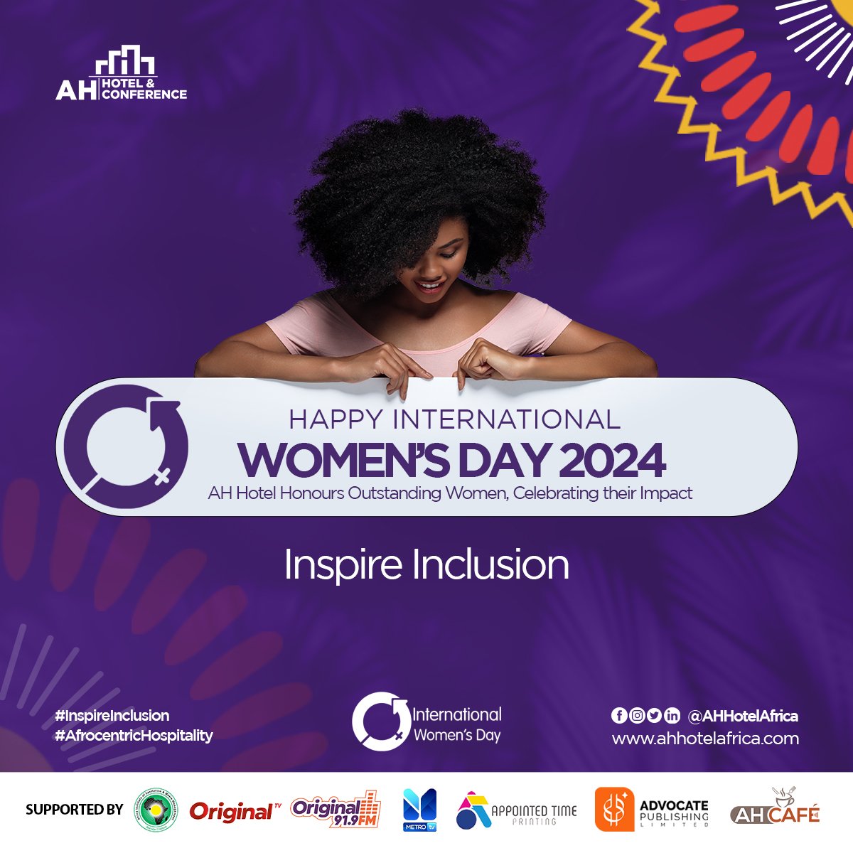 Happy International Women's Day! AH Hotel proudly celebrates the remarkable achievements of women and honors their profound impacts on society. Let's continue to inspire inclusion and empower women everywhere. #InternationalWomensDay #AHHotel #IWD2024 #InspireInclusion
