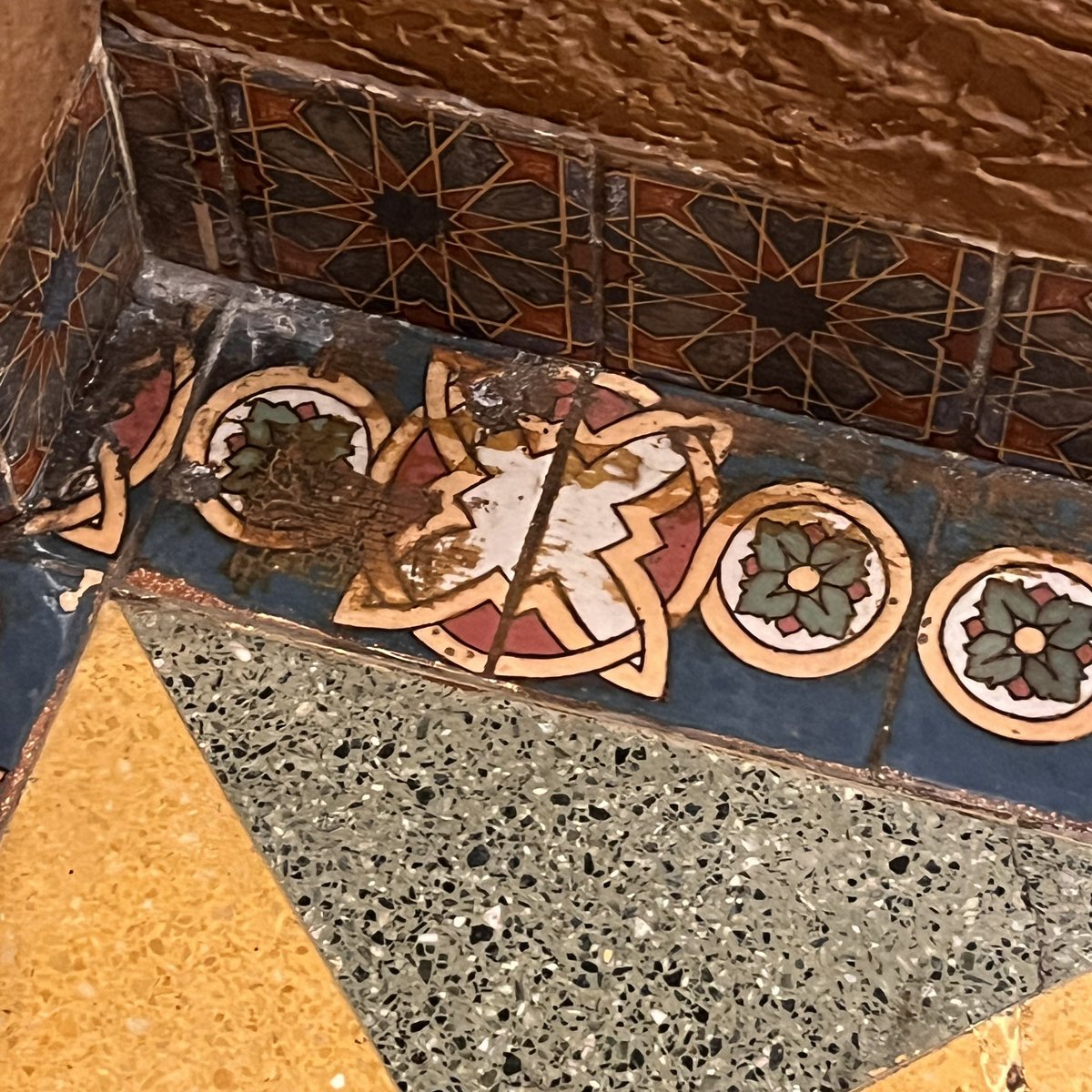 Beautiful Historic Floor at <a href="/TNTheatre/">Tennessee Theatre</a> !  Absolutely beautiful!  
.
#tilelove
#floor
#tile
#Terrazzo
#theater
#hadestown