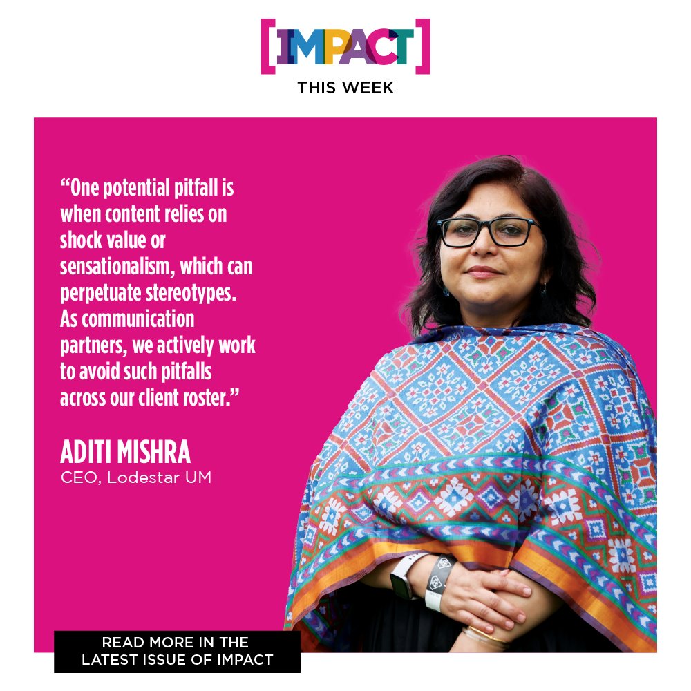 Aditi Mishra, CEO of Lodestar UM, explains that content that pivots around sensationalism and shock value tends to perpetuate stereotypes. #womensday #avertising #media #marketing #stereotypes #commercials Read full story here: impactonnet.com/.../tokenism-o…