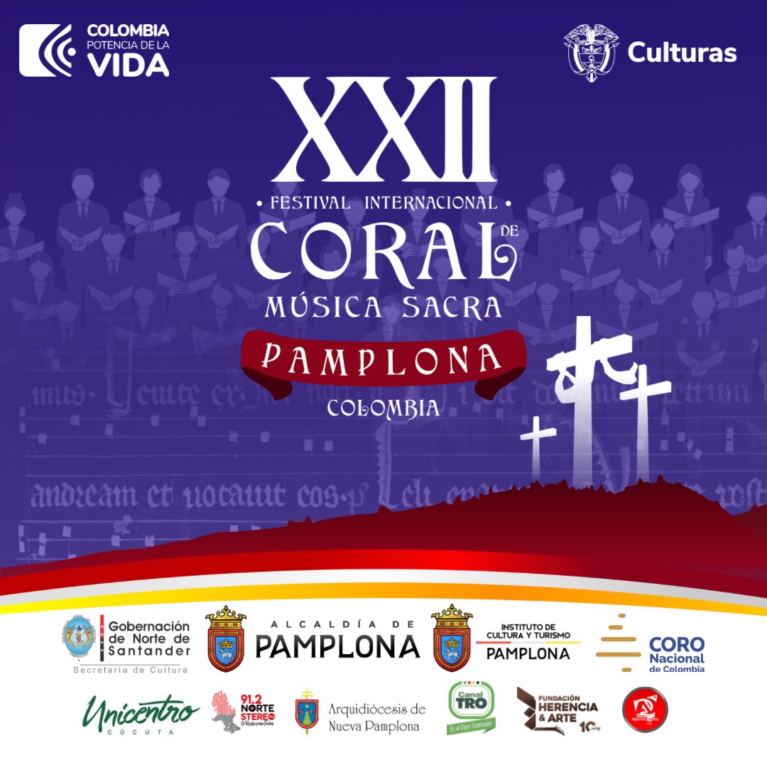 ictpcultural's tweet image. “🎶 ¡Atención Colombia! 🎶 Presentamos la Nómina de Artistas que nos acompañarán en el XXII Festival Internacional Coral de Música Sacra. ¡Prepárense para una experiencia musical única! 🎵 ¡No se lo pueden perder! ✨ 
#MúsicaSacra #SemanaSanta2024 #ICTP2024 #Ficmus2024