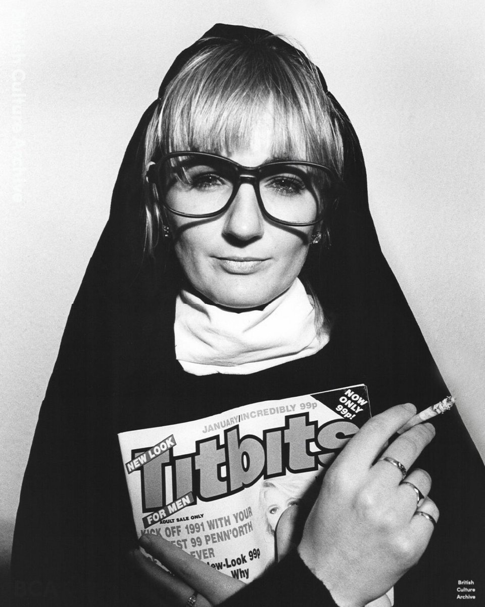 Caroline Aherne as Sister Mary Immaculate, Manchester, 1991. Photo © Richard Davis, all rights reserved. #InternationalWomansDay