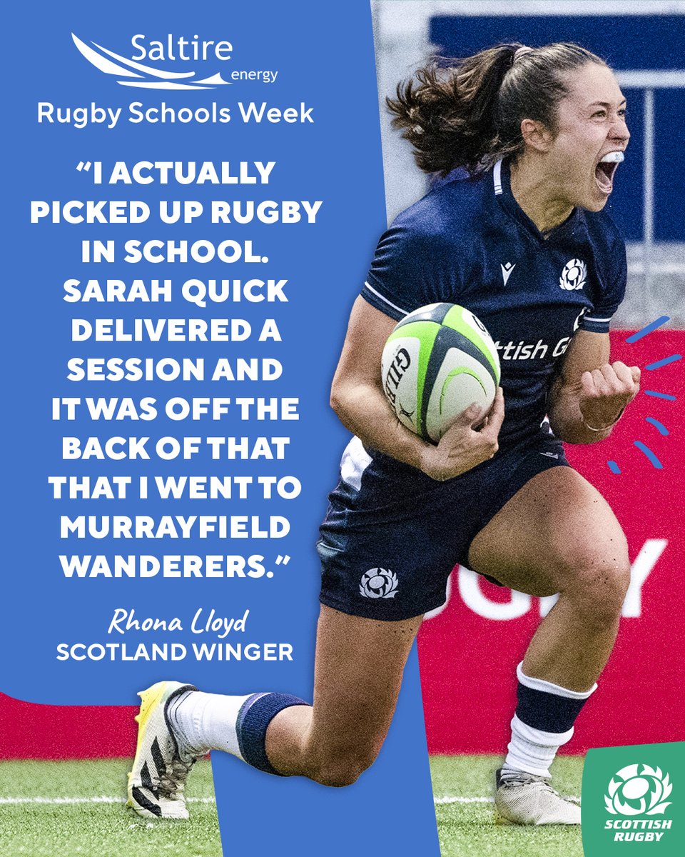 From a session in school to the International stage 🏴󠁧󠁢󠁳󠁣󠁴󠁿 Sign-up for Saltire Energy Rugby Schools Week today to inspire the next generation of rugby stars ✨ ➡️ tinyurl.com/4dfa2y6j