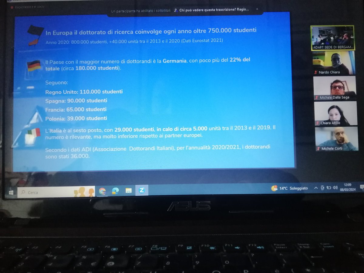 franc_digioia's tweet photo. Oggi a lezione di dottorato, parliamo di ricerca non accademica con un focus sulla #diffusione del #dottorato in Europa e in Italia.
#Phaber @AdaptHigherEd https://t.co/JagGCoc4tO
