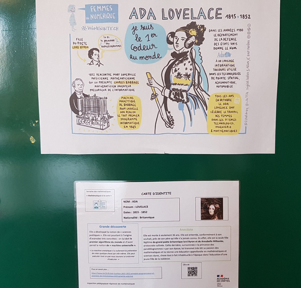 HalougiL's tweet photo. #8mars en #maths: lectures sur Sophie Germain, exposition #WoGiTech au collège.
Et Madame la Rectrice, avec @DebuchyValerie et @MathieuChibrard, s'est intéressée au #clubmath, au #labomath, aux #sacsamaths (@LesMathsEnScene ), aux BD #Calculottées 🤩🥰🥰🥰: merci 🙏 https://t.co/rbQHxvXwx1