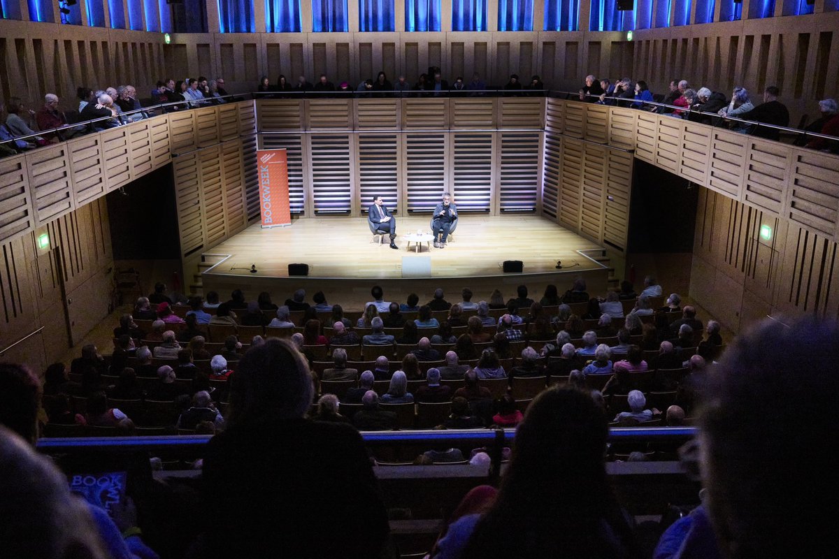 jlfbookweek's tweet photo. So far at #BookWeek24 we’ve welcomed over 10,000 ticket holders to @KingsPlace &amp; online across 58 events with speakers including @lemnsissay @Baddiel @Emmabarnett @Dannythefink @DrHelenFry @simon_schama @Elif_Safak @seckerson &amp; @hugorifkind; &amp; 30+ events to come this weekend! https://t.co/5jW0OygecO