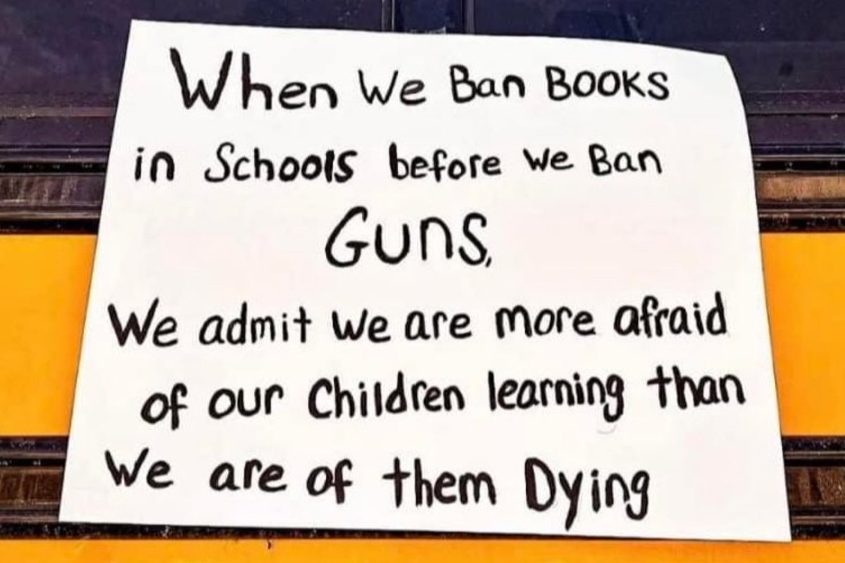 Ban guns not books.