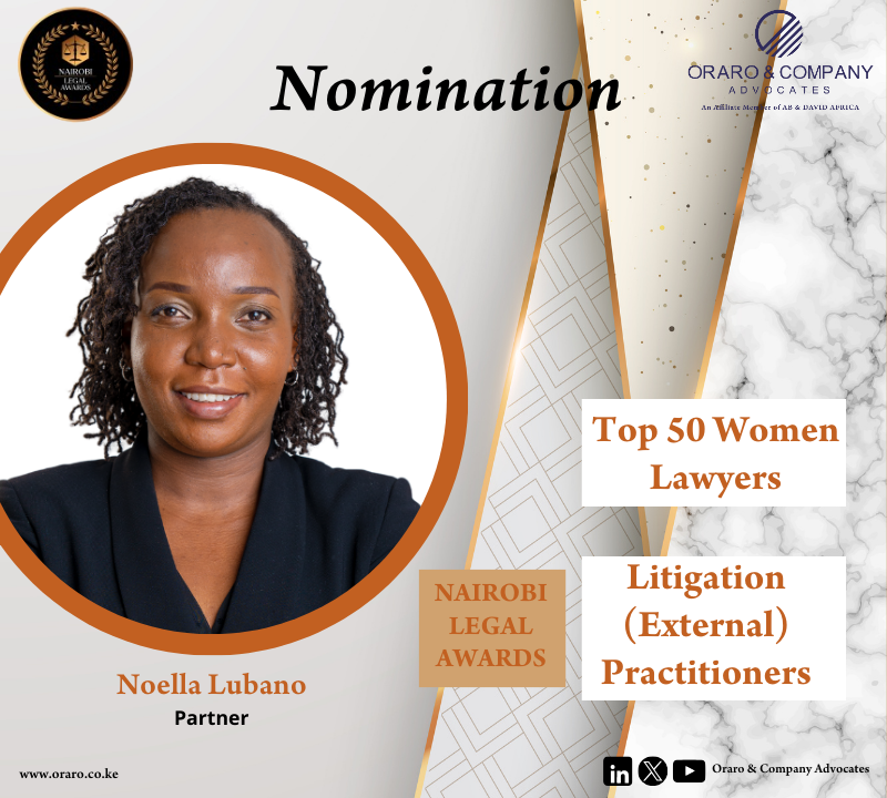 OCOAdvocates's tweet photo. Join us in congratulating #ourveryown Partner, Noella Lubano on her nomination for the Nairobi Legal Awards Top 50 Women Lawyers in the category: Litigation (External) Practitioners.
#NairobiLegalAwards #Top50WomenLawyers #LitigationExcellence #LegalLeadership #WomenInLaw https://t.co/cY1tsFZdeN