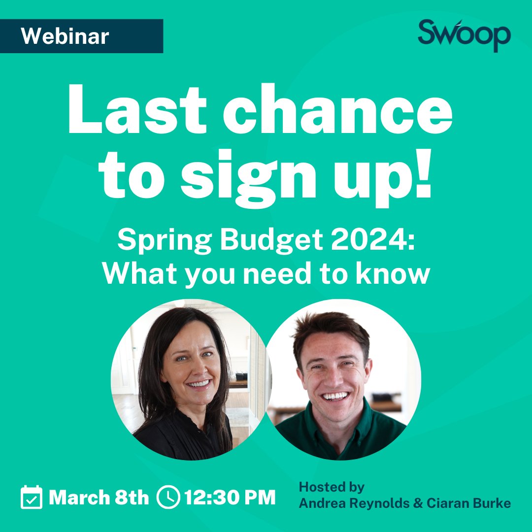 📣 Last chance to join the webinar on the 2024 Spring Budget 📣 Sign up here 👉 bit.ly/48GPofH #Webinar #SpringBudget