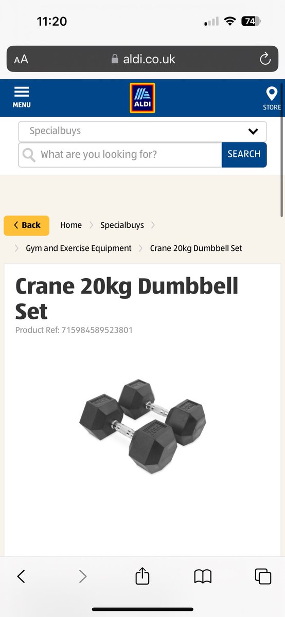 dizbec's tweet photo. @AldiUK what happened to your amazing Hex Weight Dumbbell deals…not seen anything this year?! #disappointed https://t.co/boM4xhHg5M